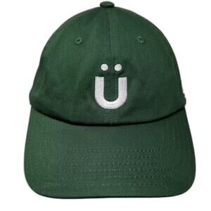 Grüns Green White Embroidered Logo Adjustable Slideback Baseball Cap Hat OSFM